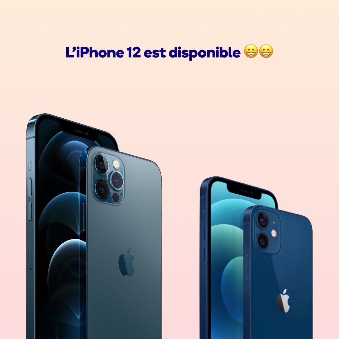 Il est arrivé 🔥🔥 L’iPhone 12 est disponible dès maintenant sur notre site. 

iPhone 12 &amp; 12 Mini :
mobile.club/location/apple…

iPhone 12 Pro &amp; Pro Max :
mobile.club/location/apple…