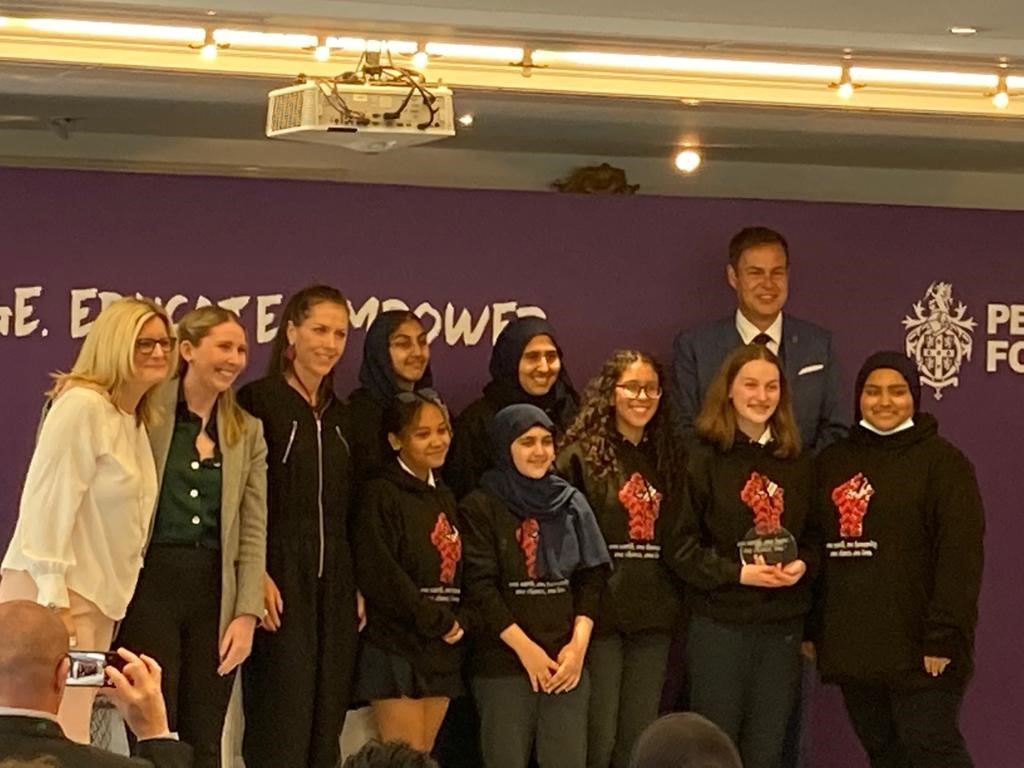 They did it! @HopeCopthall made <a href="/dragonjones/">Peter Jones</a> of <a href="/PJFoundation/">PeterJonesFoundation</a> speechless with their determination, resilience and business drive. For the second time, our school brings home the trophies for #TycoonsinSchools. Winners of the #Tycoons1K AND #TycoonBusinessforGood awards.