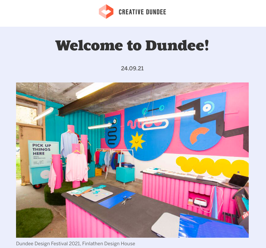 Creative_Dundee's tweet photo. It's that time of year!🍂

To wish a warm and sunny welcome to all of the new students arriving in the city we have put together a small guide on how to get creative in Dundee! 

Have a look >> https://t.co/ftFnMXxgev

#DundeeGuide https://t.co/jT6gT7IrHu