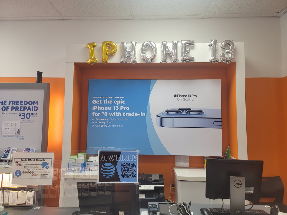 PortablesPurcel's tweet photo. It's that time of year again! The new, beautiful and incredible iPhone 13 ha arrived!! And you know we had to make it special, Now available here at your at&amp;t store in Purcellville VA #iPhone13series #att #Apple https://t.co/J5yIqjdCTH