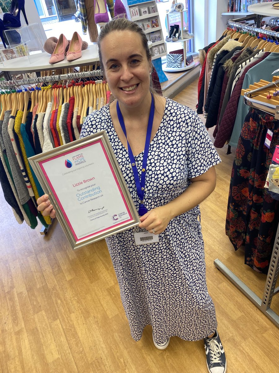 Our Lizzie.. absolute inspiration! Steps up when I’m away from the shop, loved by all.. loving life and living with a terminal cancer diagnosis, she’s a lot of a diamond 💎 Thanks Lizzie for all you do #flameofhope #volunteer