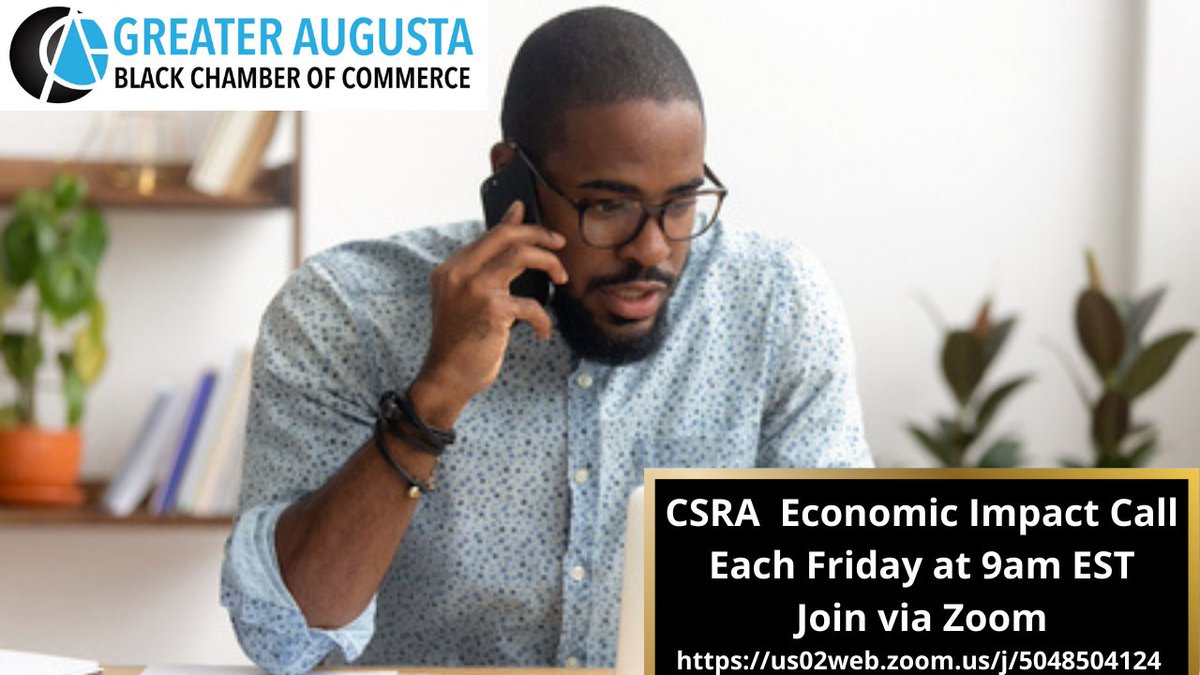 mygabc's tweet photo. Learn what's happening in the #CSRA as we bring together business, community, and government leaders. Join us in 15 minutes on Zoom. #GABCC #OneCommunityOneVoice #economy #impact #businessowners #goverment #blackbusiness #smallbusiness #blackownedbusiness #entrepreneur https://t.co/vMs4hbcR6O