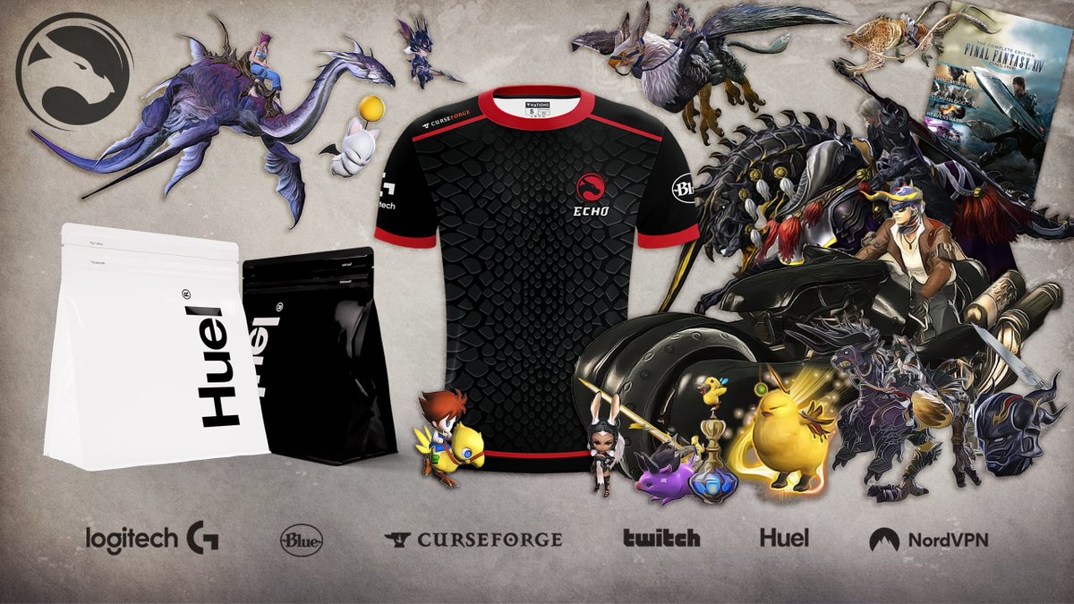 EchoGuild's tweet photo. We're 4/4 Normal and moving on to Savage difficulty! To celebrate, we have a HUUGE giveaway for you! 🎉

One winner will recieve:
🎁 @huel starter bundle
🎁 Echo Pro Jersey
🎁 Final Fantasy XIV: Complete Collector's Edition
🎁 SDS Fenrir Mount

Enter here: https://t.co/mCAzoIpsaE https://t.co/1Dw6bpQGlT