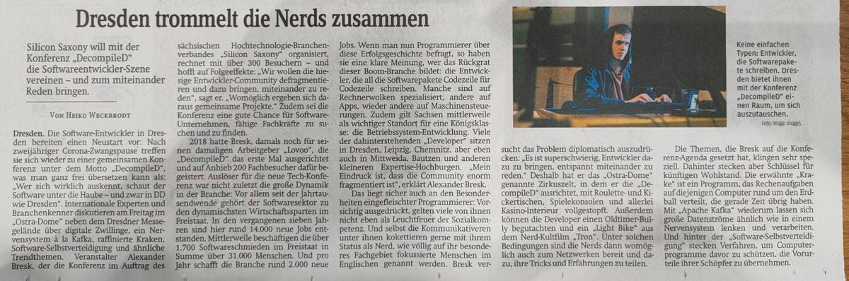 Laut @SZ sind wir ja heute womöglich zum reden bereit. Also nutzt die Chance sprecht uns an.  #DecompileD21