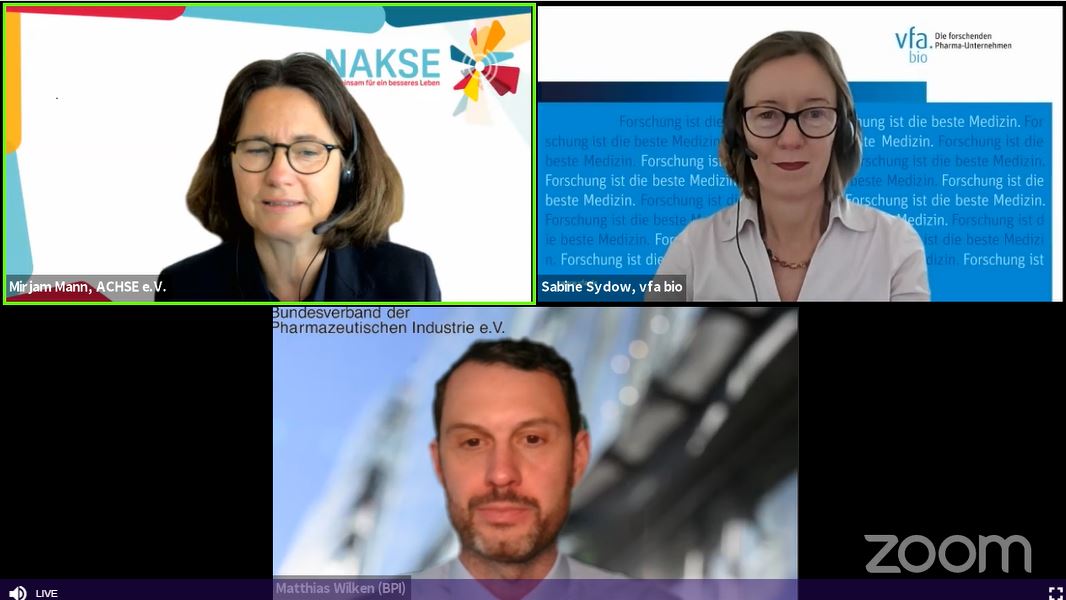 vfapharma's tweet photo. Vielen Dank an die Gastgeber:innen von @ACHSEeV für die Durchführung der #NAKSE2021! Gemeinsam mit Dr. Matthias Wilken @BPI_Pharma durfte Dr. Sabine Sydow von #vfabio über die Versorgung mit #OrphanDrugs in 🇩🇪 &amp; 🇪🇺 berichten. 1/3
#RareDisease #selteneerkrankungen #showyourrare https://t.co/17SUhyh7wT
