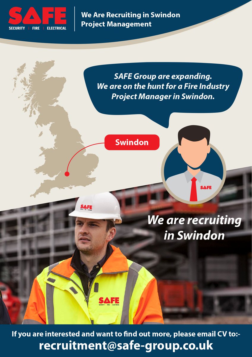 We are on the hunt for a Fire Industry Project Manager in Swindon to deliver our large array of installation projects in and around this area.

Please email CV to - recruitment@safe-group.co.uk

#recruitment #firealarmsystems #firesafety #healthandsafety #projectmanagement