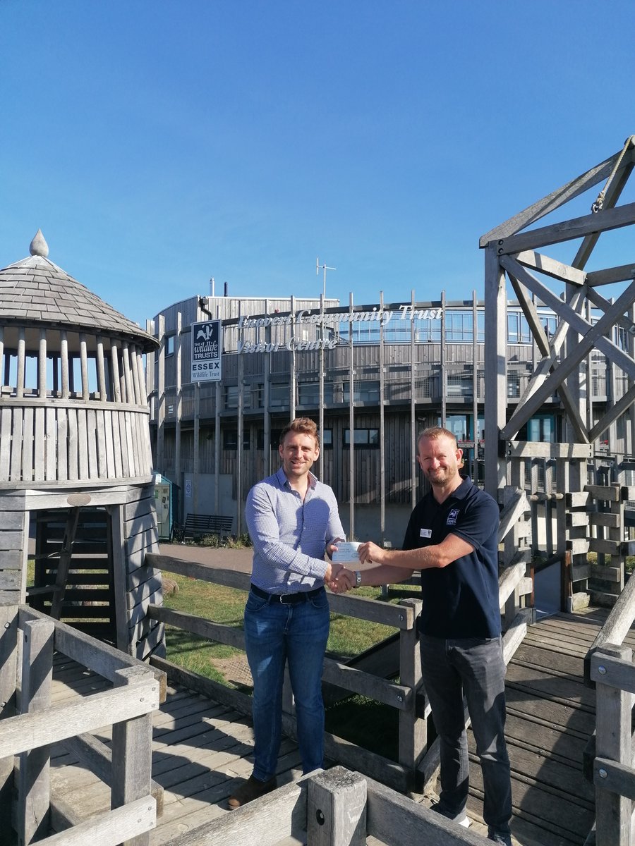 A pleasure to meet up with Grant Maton yesterday to present a cheque for £1000 to Essex Wildlife Trust, raised at our summer party. Thameside Nature Park was the perfect place to presentat it. Thanks to everyone who gave raffle prizes and bought tickets to help raise the funds.