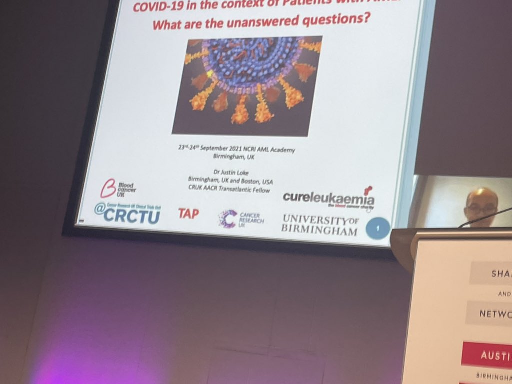 Charlie Craddock CBE (@charliecraddock) on Twitter photo Tremendous talk by <a href="/jloke1/">Justin Loke</a> at 3rd NCRI AML Academy. Results of @Tap_Clin_Trials PACE trial-important prospective study examining incidence and outcome COVI19 infection in patients with AML. <a href="/sonia2303/">Sonia Thomas</a> <a href="/CureLeukaemia/">Cure Leukaemia</a> <a href="/BHPComms/">Birmingham Health Partners</a> Tremendous talk by <a href="/jloke1/">Justin Loke</a> at 3rd NCRI AML Academy. Results of @Tap_Clin_Trials PACE trial-important prospective study examining incidence and outcome COVI19 infection in patients with AML. <a href="/sonia2303/">Sonia Thomas</a> <a href="/CureLeukaemia/">Cure Leukaemia</a> <a href="/BHPComms/">Birmingham Health Partners</a>