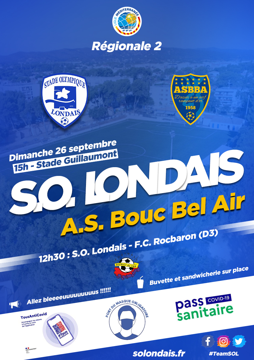 villelalonde83's tweet photo. 📆 Week-end sportif à @villelalonde83 ! 
🏀Samedi : l'Escal Basket reçoit Fos Provence Basketball - 20h - Salle H. Poli.
⚽️Dimanche : le @SOLondais reçoit l'AS bouc Bel Air - 15h - Stade Guillaumont.
Entrée gratuite - Masque&amp;Pass Sanitaire obligatoires. https://t.co/b3OlAe45sZ
