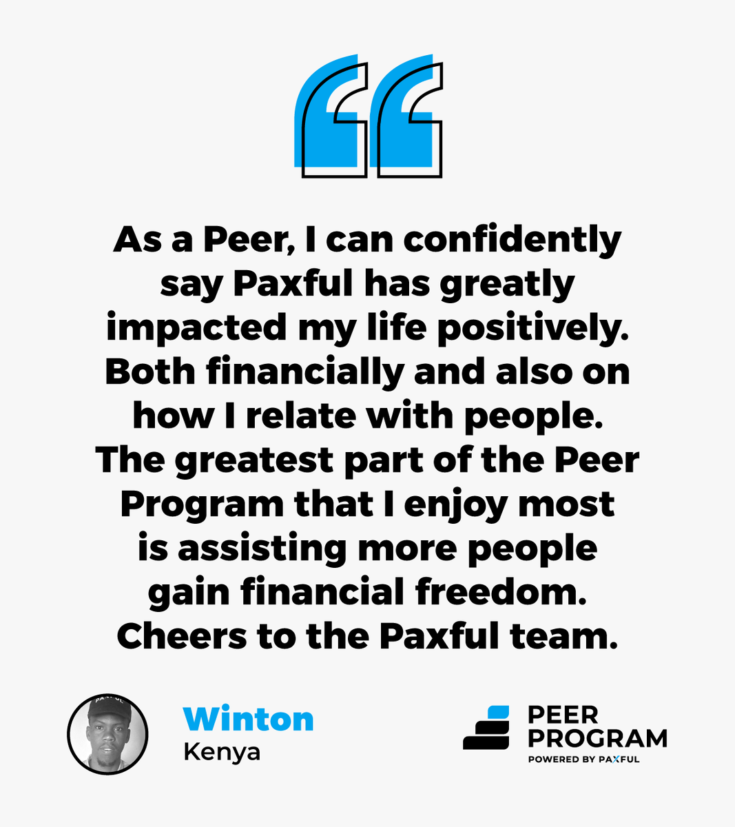 PaxfulPeer's tweet photo. Meet #PaxfulPeer Winton (@thenegotiator8) and here's what he thinks about the #PaxfulPeerProgram! 🙌 

Want to be part of the Peer Program? Click here! 👇 

https://t.co/EBP5QJc0cJ https://t.co/dI0cWteqwR