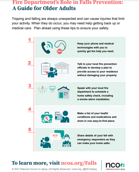 NHCFR's tweet image. Falls are not a part of aging, but have a plan just in case they happen. Help us help you by reading these tips. 
#NHCFR #FallPreventionWeek