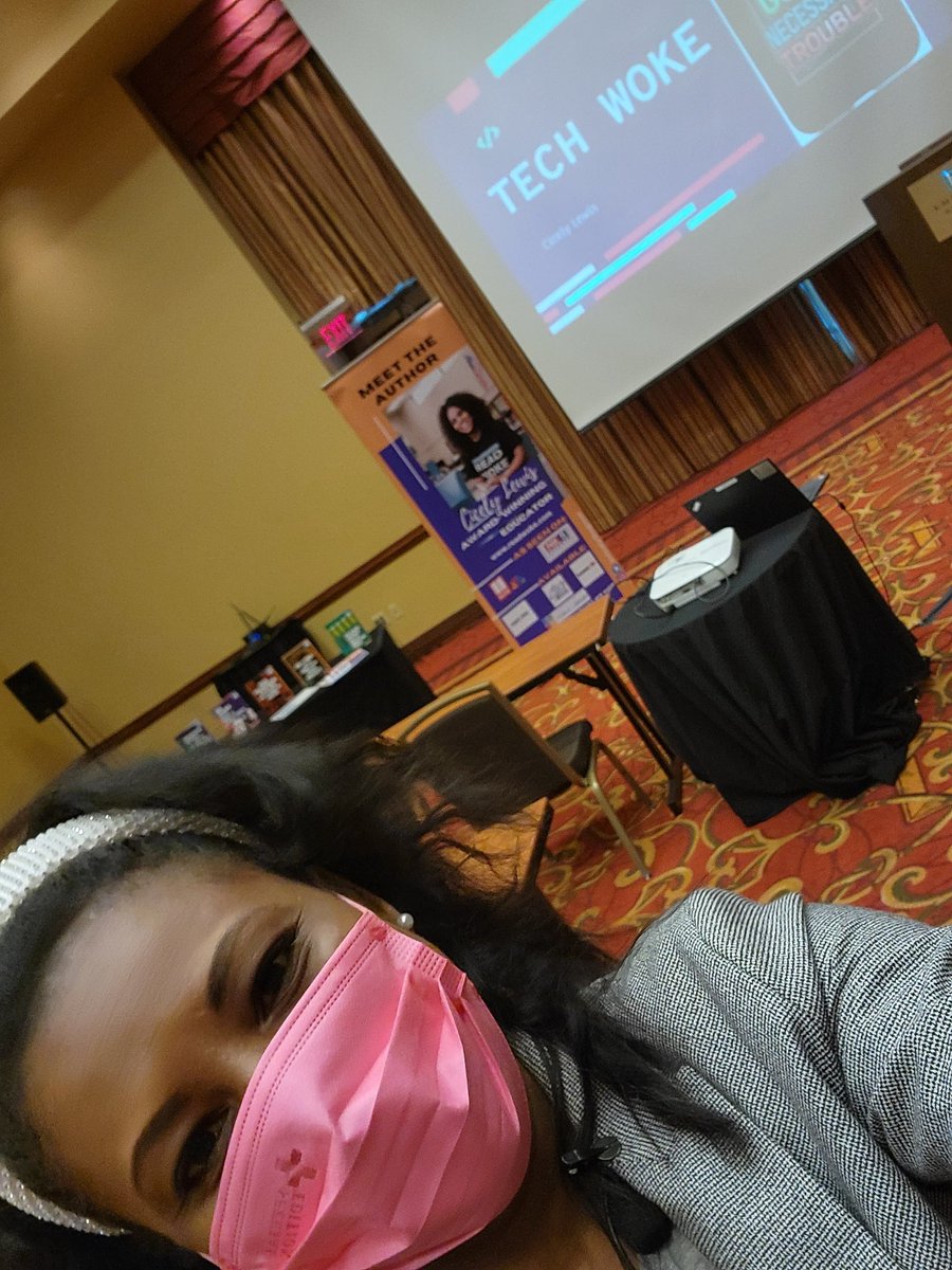 cicelythegreat's tweet photo. Good morning! It's a great day to get in Good Trouble with Tech at #TASLCon21 !
#readwoke
#techwoke https://t.co/SkcW276617