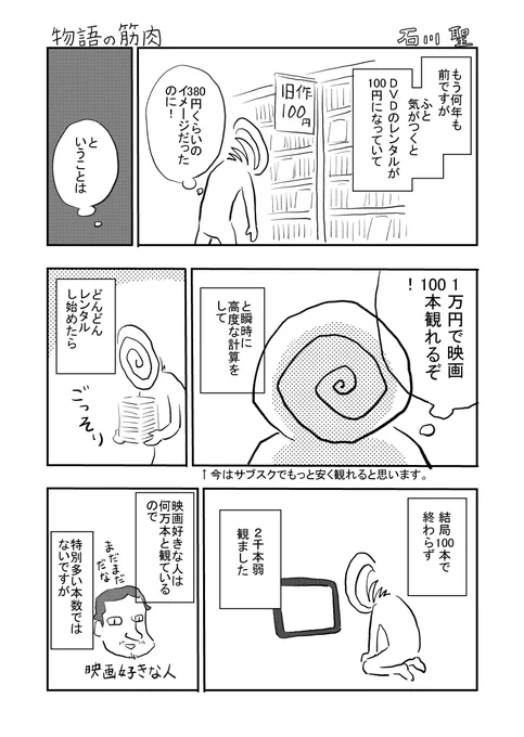 物語の筋肉 #漫画 #漫画家 #映画