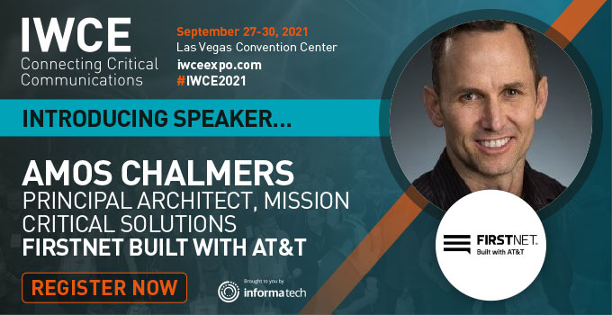 IWCEexpo's tweet photo. Looking to learn more about Z-axis Location for #firstresponders? Join Amos Chalmers from @FirstNet as he discusses at #IWCE2021 https://t.co/3tDWkorjKm https://t.co/658CWkaj1s