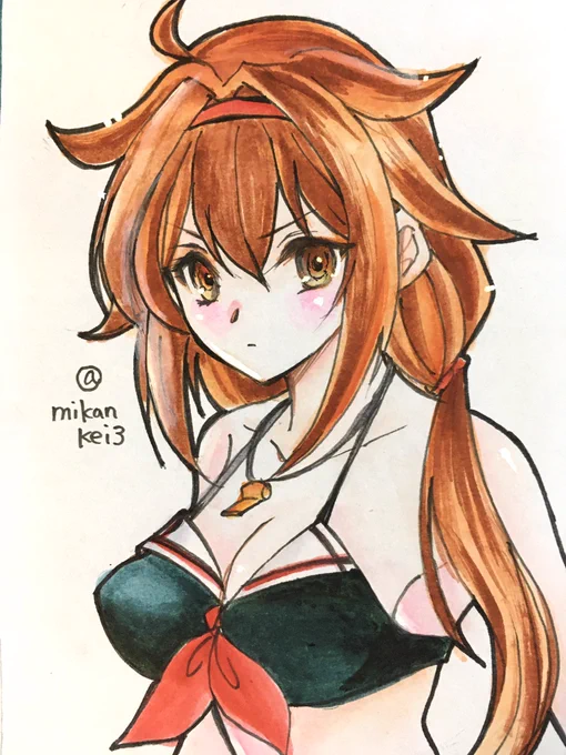 白露 改二です♪ #艦これ版深夜の真剣お絵描き60分一本勝負 #艦これ版真剣お絵描き60分一本勝負_20210924 #白露 #艦これ 