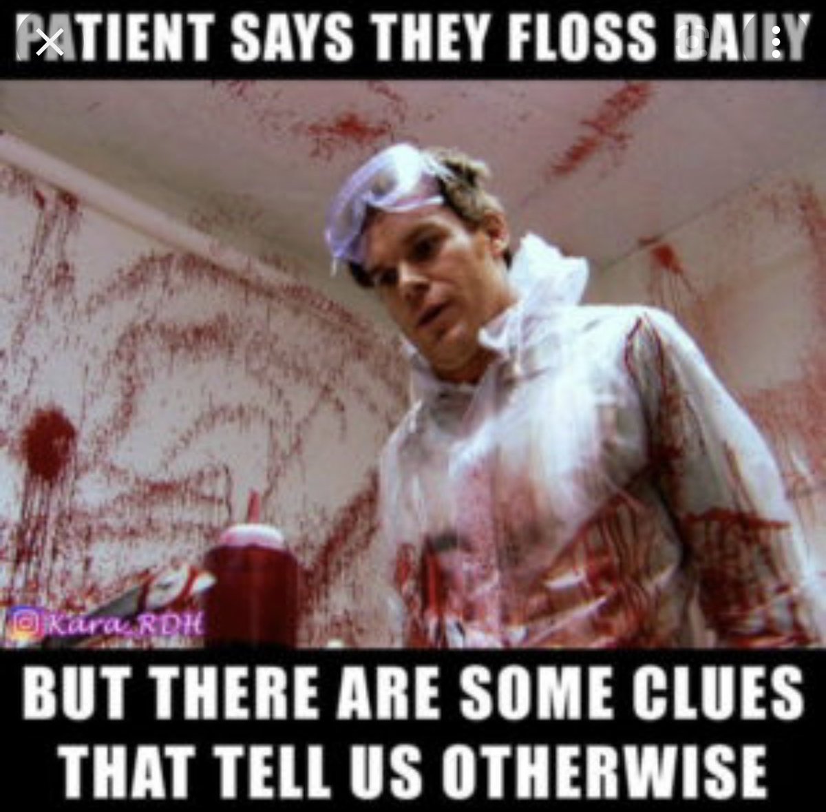 KimNicPat's tweet photo. Bleeding is not normal. Your gums shouldn’t bleed🩸😬 #RDH #dentalhygiene https://t.co/yKxqAJ4lVj