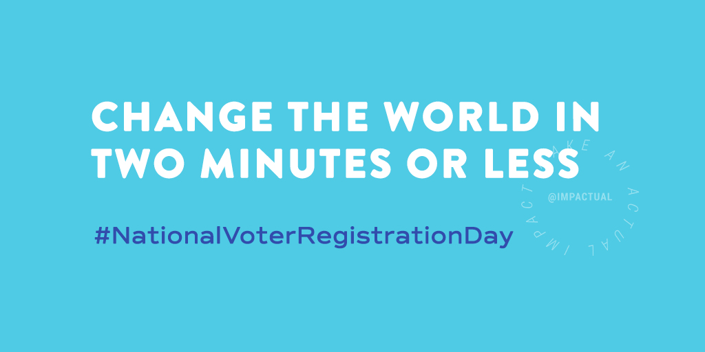 AndrewGoodmanF's tweet photo. It takes just two minutes to register to vote! Spread the word, check your voter registration status, and change the world with us!
Click the link to register to vote today! https://t.co/dJPBPhKCam
@NatlVoterRegDay #RegisterToVote #NVRD #CivicallyEngagedAF #YouthVote https://t.co/TWtPHQaTzz