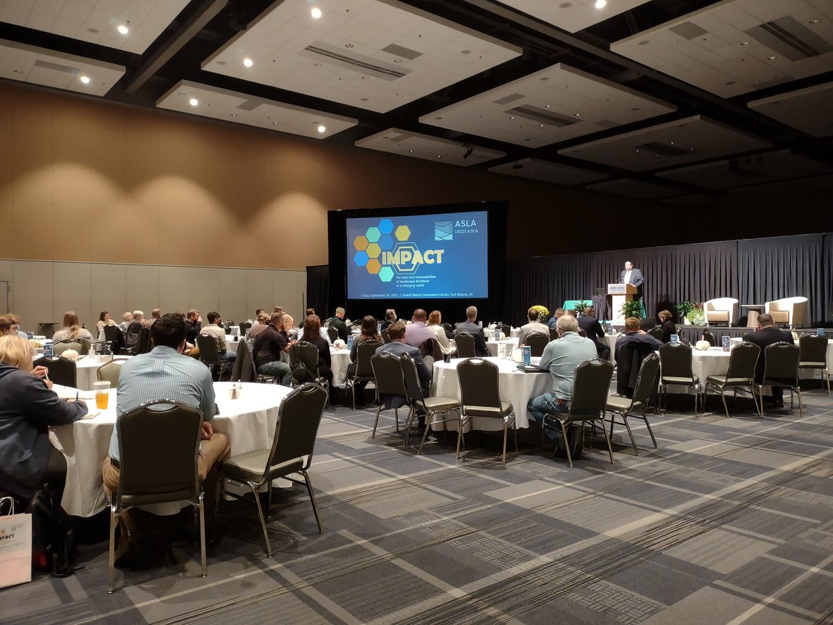 Good morning! The Indiana Conference for Landscape Architecture is in full speed this morning! Thank you Fort Wayne for hosting. Please share your photos with hashtag #INASLA2021  <a href="/NationalASLA/">American Society of Landscape Architects</a>