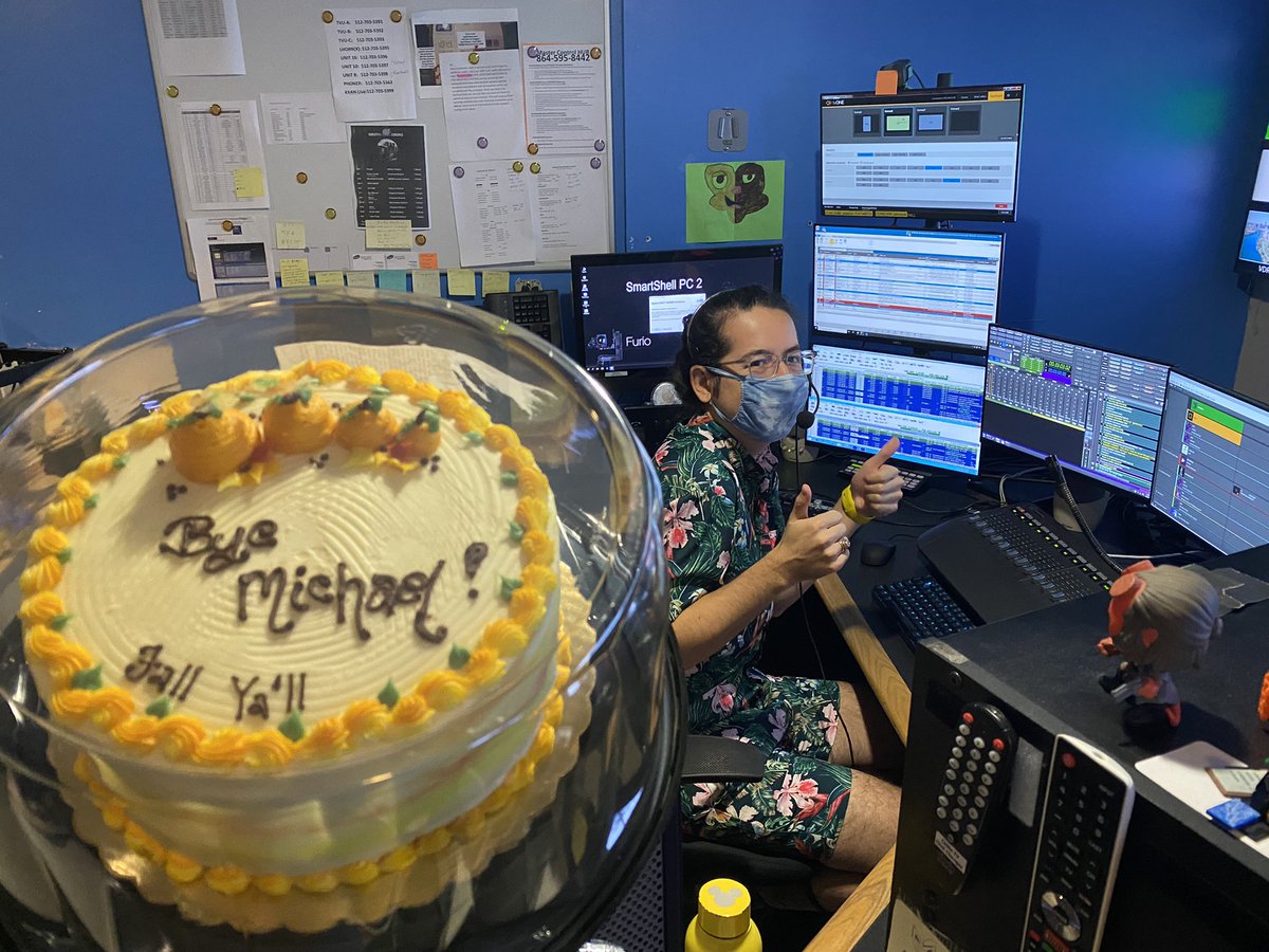 RemadnaKXAN's tweet photo. Losing a good one at @KXAN_News today, but we know you’ll do great in Atlanta Michael! #ByeMichael https://t.co/ZzWG5jJ7EC