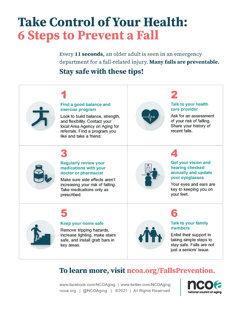 loukyfire's tweet image. September 20-24, 2021 is Fall Prevention Awareness Week. Many falls are preventable. Stay safe with these tips! #Preventfalls #FallPreventionWeek