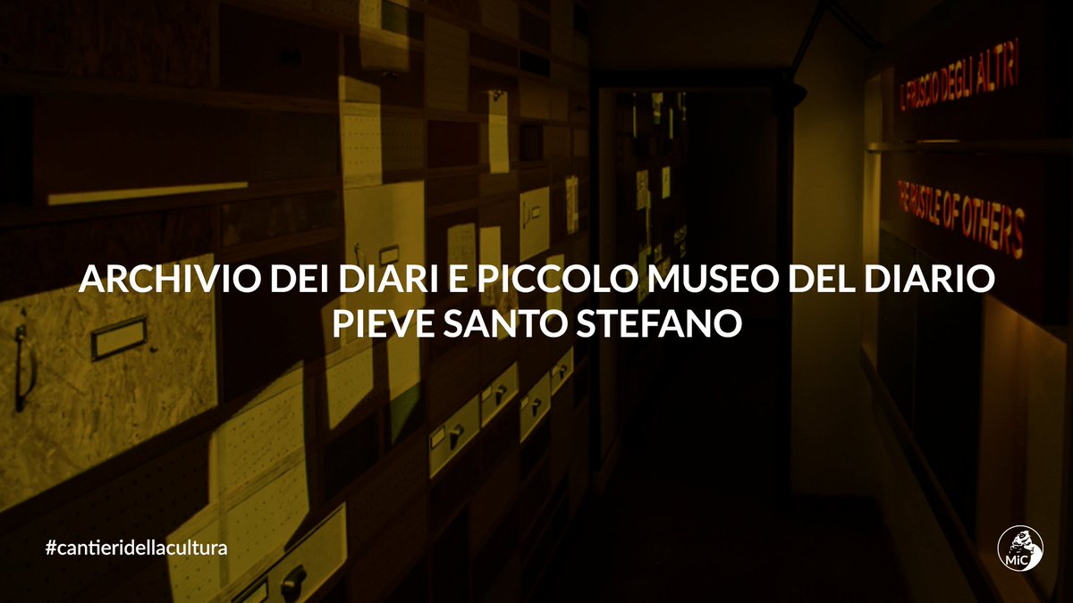 #CantieriDellaCultura | 4.1 milioni di euro per l’Archivio e il Museo del Diario di #PieveSantoStefano. Il finanziamento porterà alla realizzazione di una sede unica dell’Archivio e del <a href="/museodeldiario/">Piccolo museo del diario</a>, che ospitano oltre 9.000 storie di vita inedite. #MiC cultura.gov.it/comunicato/213…