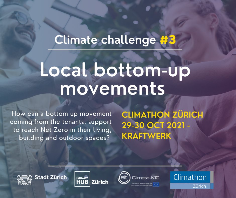 climathonzurich's tweet photo. Our third Challenge from @stadtzuerich for #Climathon on Oct29&amp;30:

How can a bottom up movement from tenants be supported to reach Net Zero in their living area, building and outdoor spaces?

@impacthubzurich #MehrZürichwenigerCO2 #UGZ #NettoNull #climathonsolutions #Klimakrise https://t.co/hXmU8jXJZv
