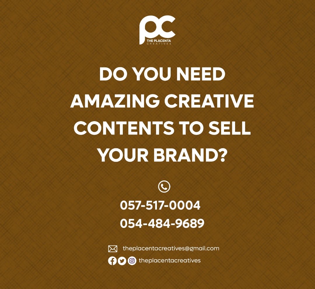 EhoenamA's tweet photo. Wanna start a business? Do you need a flier for it? Or need flier for any event at all? Don’t worry😊😁, Placenta Creatives is here to sort out all your designs problems.
With Placenta Creatives, you’re assured of great designs.
#ThePlacentaCreatives #SupportandWear https://t.co/mI0WCOeDec