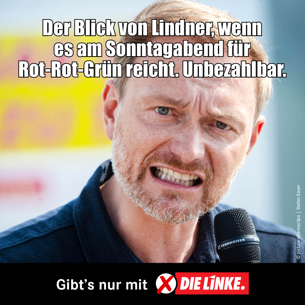 DIE LINKE wählen, für soziale Gerechtigkeit und Klimaschutz. 
Und für den Blick von Lindner.
#MachtdasLandgerecht #btw21