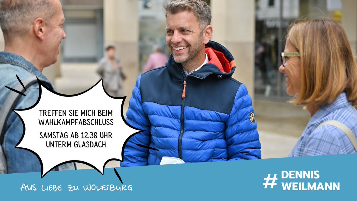 Ich würde mich freuen, Sie dort zu sehen! Von 10.00 bis 12.00 Uhr bin ich außerdem mit meinem Infostand vor der City-Galerie Wolfsburg. Sprechen Sie mich gerne an! Bis morgen. 😉#jetztgehtesumwolfsburg #ausliebezuwolfsburg #oberbürgermeisterfürwob #mitdemherzenwolfsburger