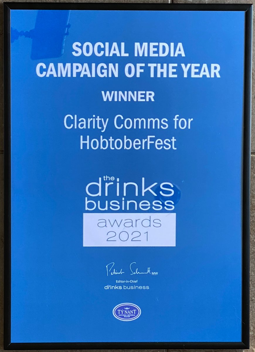 Social Media Campaign of the Year? Done ✅ We’re thrilled to have won this award last night at the <a href="/teamdb/">The Drinks Business</a> awards and to have achieved one of our goals for the year! 👏

#SocialMedia