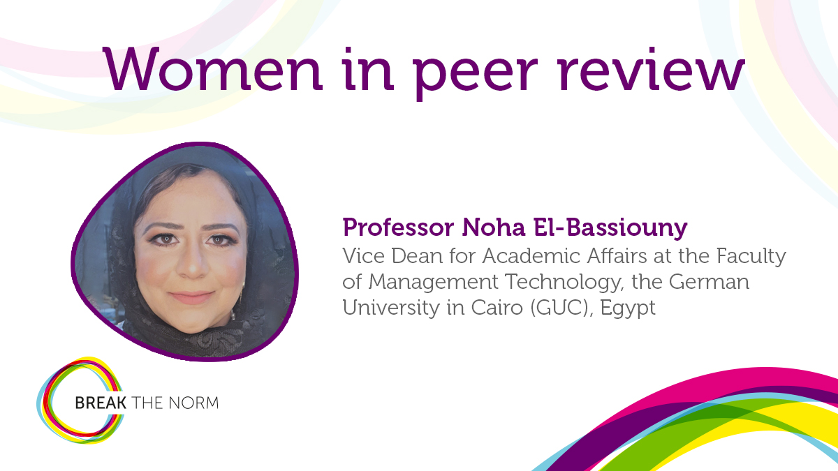 EmeraldGlobal's tweet photo. As an experienced editor & peer reviewer, Prof. Noha El-Bassiouny provides insight on the challenges faced by female reviewers & suggests ways in which they could be better supported. Read here: https://t.co/J1stW4VLTD #PeerReviewWeek2021 #IdentityInPeerReview #LetsBreakTheNorm https://t.co/7KWKAkW9J6