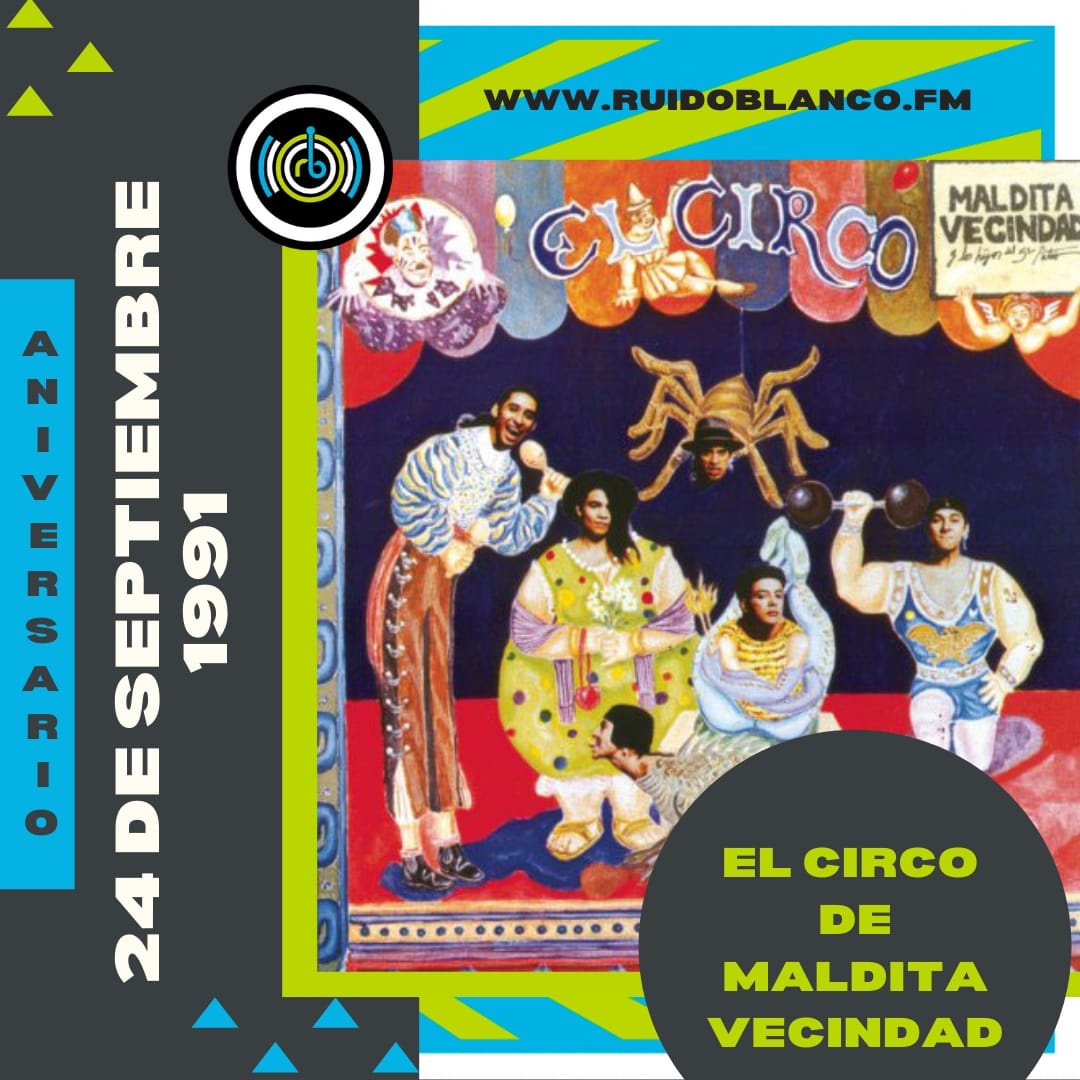 Hoy se cumplen 30 años de "El Circo" , segundo álbum de <a href="/malditavecindad/">Maldita Vecindad</a>,  un disco muy importante en la escena musical nacional , incluye clásicos como "Pachuco", "Kumbala", "Solín" 🎶🤘🎸

¿Cuál es tu rola favorita del álbum? 😎

#RuidosdeAniversario #ElCirco