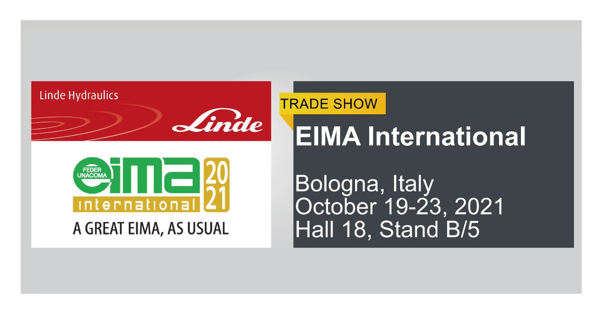 #EIMA International - Endlich wieder eine Messe!
Vom 19. bis 23. Oktober werden wir auf der EIMA International 2021 ausstellen und können es kaum erwarten, unsere Kunden und Partner wieder persönlich zu treffen.
#EIMA2021