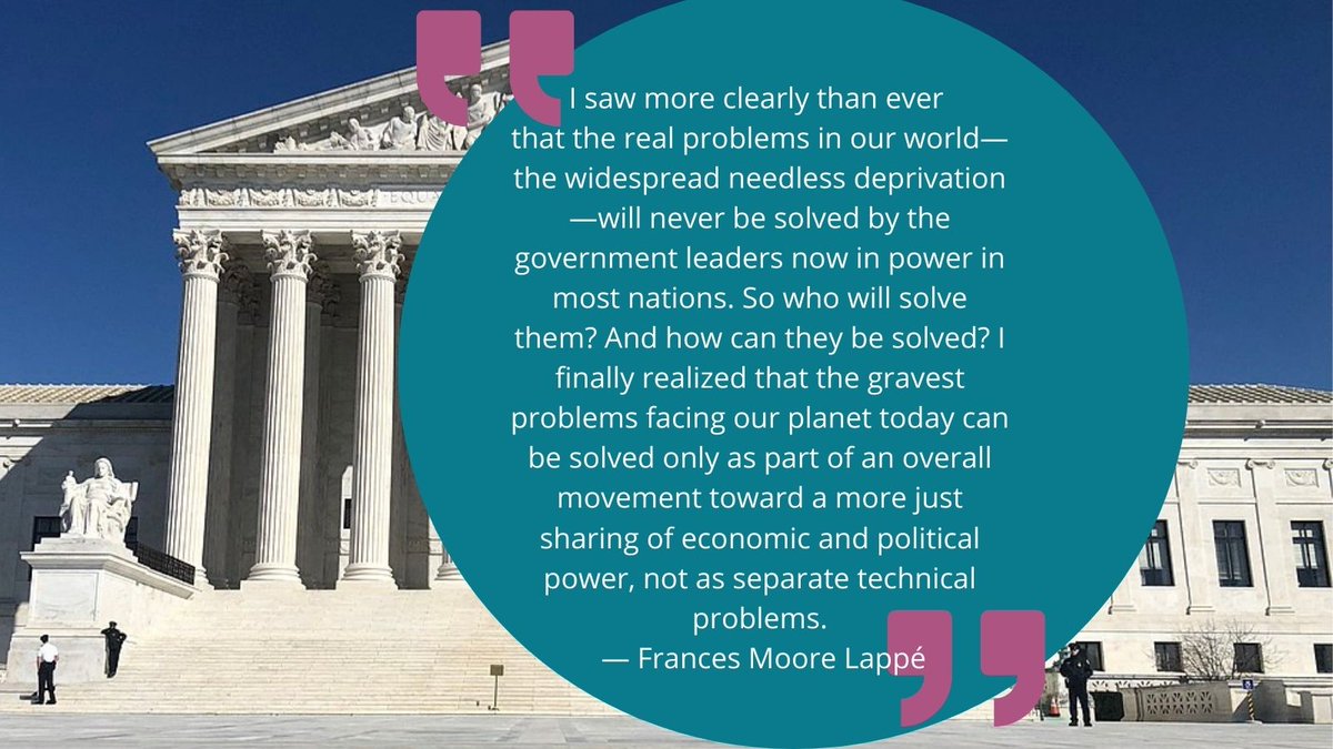 fmlappe's tweet photo. #EquitableSolutions are the only solutions that will create a just world. We must come together to fight for an economy & society we can ALL live within. Read the 50th anniv. ed. of #DietForASmallPlanet, just released to see how this can be accomplished! https://t.co/kHfuzJy0Y4 https://t.co/k6MO2nc4VE