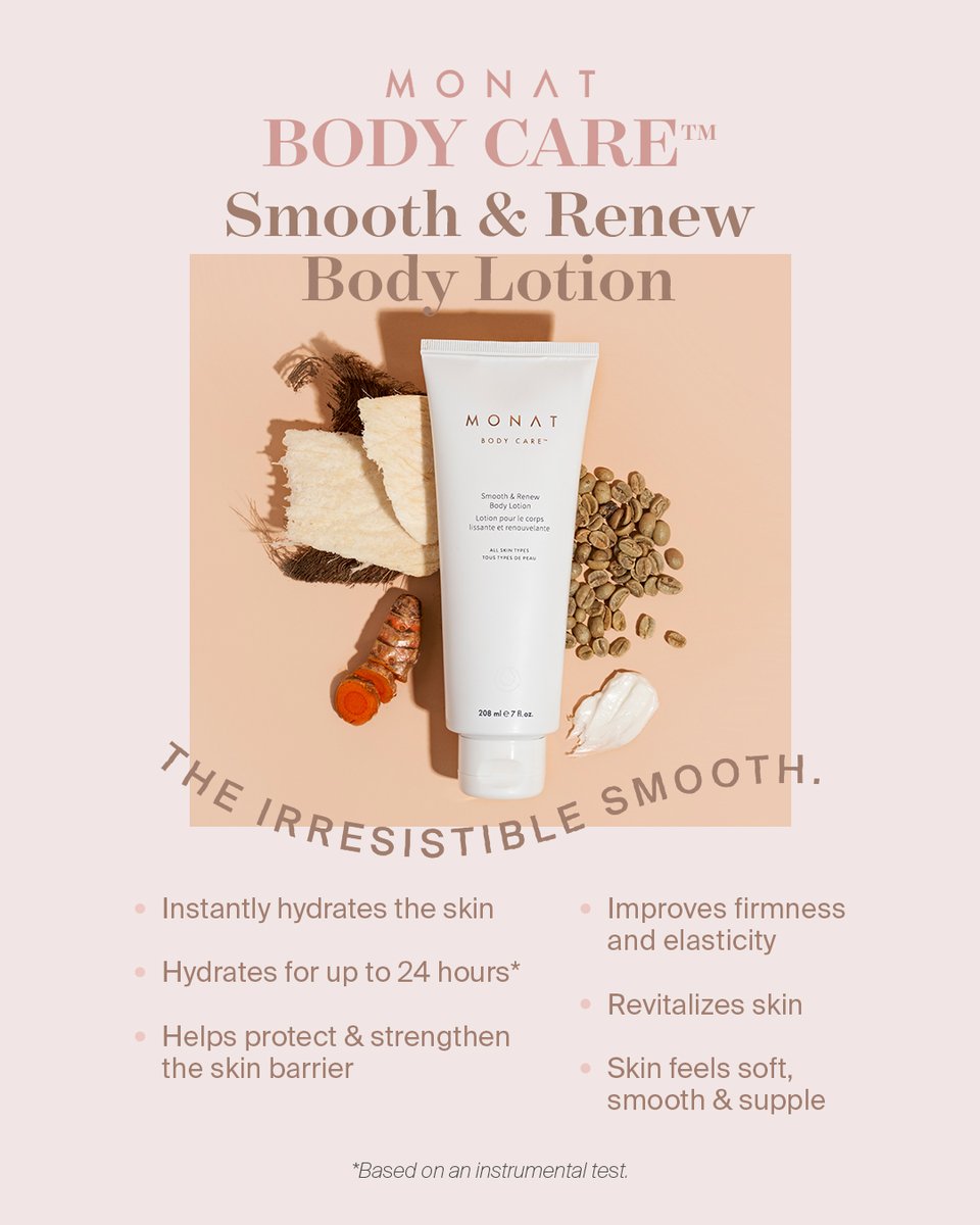 MONATOfficial's tweet photo. Step out of the shower and right into supple skin with MONAT BODY CARE™️ Smooth & Renew Body Lotion. ✨
Drop a 🧈 if you're ready for smooth, firm skin!
#MONATBody
Shop now: https://t.co/eU0KfeBsKq https://t.co/x16zG139Iz