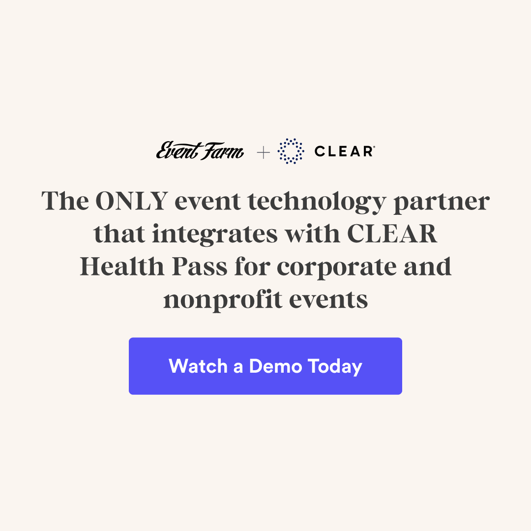 eventfarm's tweet photo. #Eventprofs - Event Farm Check-In + #CLEARHealthPass helps you meet your event entry requirements. But that’s not all, these 3️⃣ benefits help you remain compliant, save time and stay in the know.
See how it works → https://t.co/876kLmHesN
#eventsafety #eventtech https://t.co/fbLkbK60Au