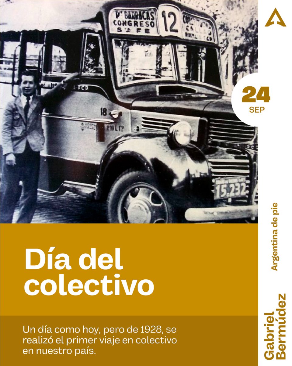bermudezgok's tweet photo. 📢Hoy se celebra el 93° Aniversario del #DiaDelColectivo 🚌
El 24 de septiembre de 1928 comenzaron a circular los primeros 🚍 " Taxis Colectivos " en Argentina 🇦🇷
Saludamos a todos los que forman parte de este servicio esencial.
#FelízDía #DíaDelColectivo https://t.co/MqwtzZJvj1