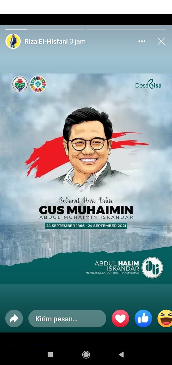 jonykey10's tweet photo. Sugeng ambal warsa Gus Ketum, Panglima Santri, Sang Pemimpin masa depan Indonesia. Smg slalu diberi ksehatan, usia yg barokah, ilmu yg manfaat, shg bs trus brkontribusi mmbangun bangsa, mmbangun Indonesia.
#PKB
#HarlahGusMuhaimin
@DPP_PKB
@cakimiNOW
@halimiskandarnu
@dpwpkbjatim_ https://t.co/WxyYFYLJSQ