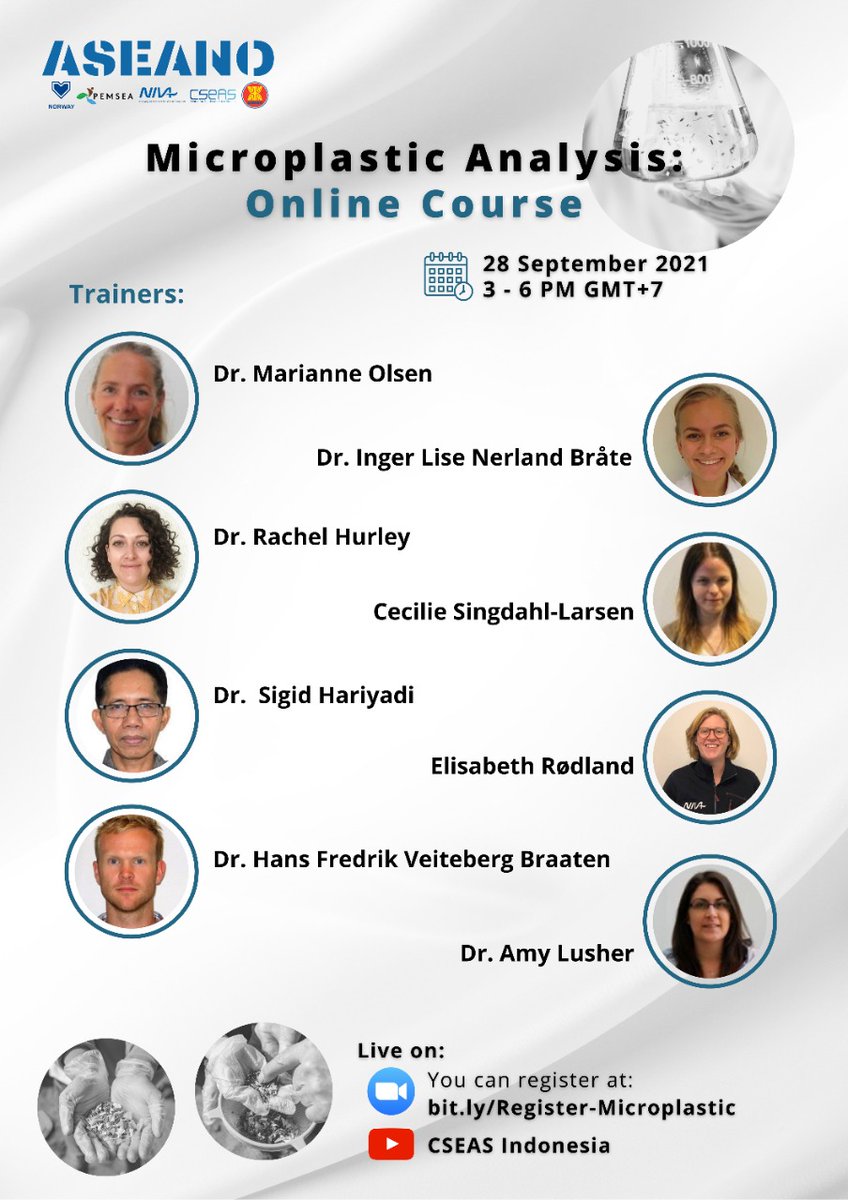 AseanoProject's tweet photo. Join us this Tuesday for an online workshop in #microplastics #analysis. Open for #ASEAN students and scientists with interest or experience in microplastic analysis.
🗓️September 28th
🕒3pm - 6pm (GMT +7)
Register: https://t.co/A7SRu4BhFC
We look forward to seeing you there! https://t.co/xNFs2oYjLC