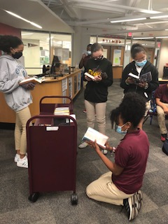 Our first Helen Ruffin Reading Bowl meeting.  We are getting ready!