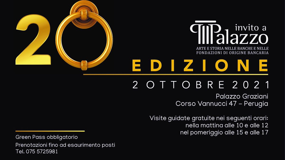 fondazione_pg's tweet photo. 📜 Ufficiale @InvitoAPalazzo Graziani di Perugia ▶ https://t.co/XxTIprRygF
Dal 2 al 9 ottobre torna Invito a Palazzo con un programma ancora più ricco e innovativo!
Scopri di più su ▶ https://t.co/XxTIprRygF
#fondazioni #fondazioneCRPG #abi #arte #edificistorici #perugia https://t.co/D8uPD0DL5Z