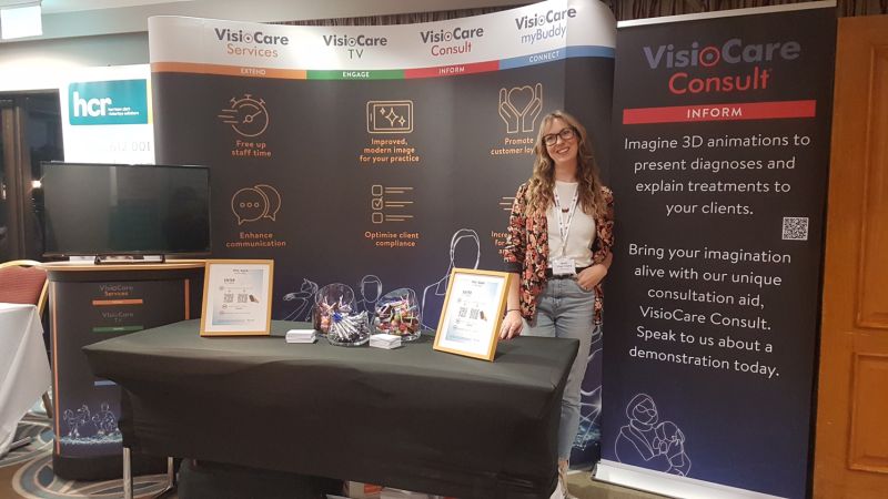 VisioCareUK's tweet image. Our lovely @DiverRvn showing off our stand. It's been a great morning and we look forward to meeting even more of you this afternoon at the @VetDynamics Conference 2021. 
#vetdynamicsconf