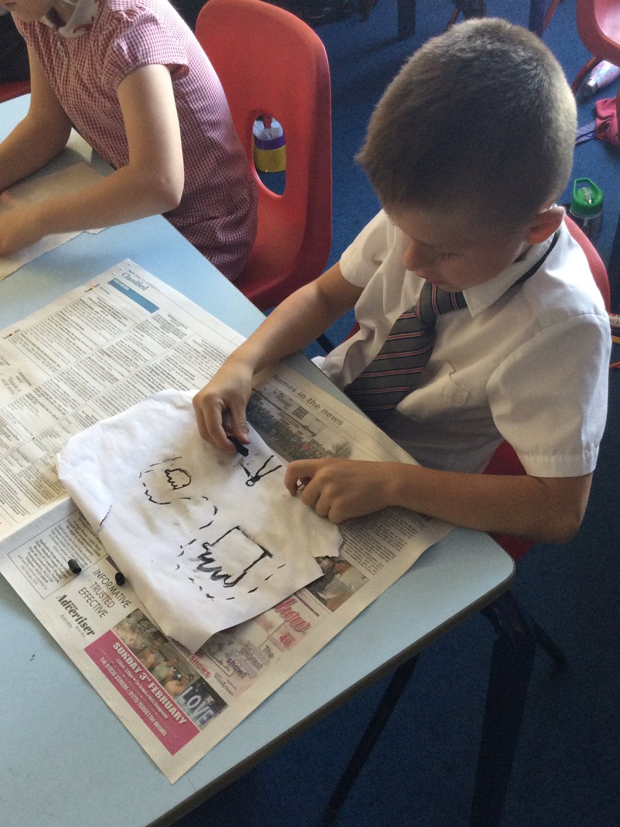 HTAClassMere's tweet photo. We are doing Stone Age cave paintings using charcoal we mAde in ecoland! #HTAArt https://t.co/Fm9EVHldw4