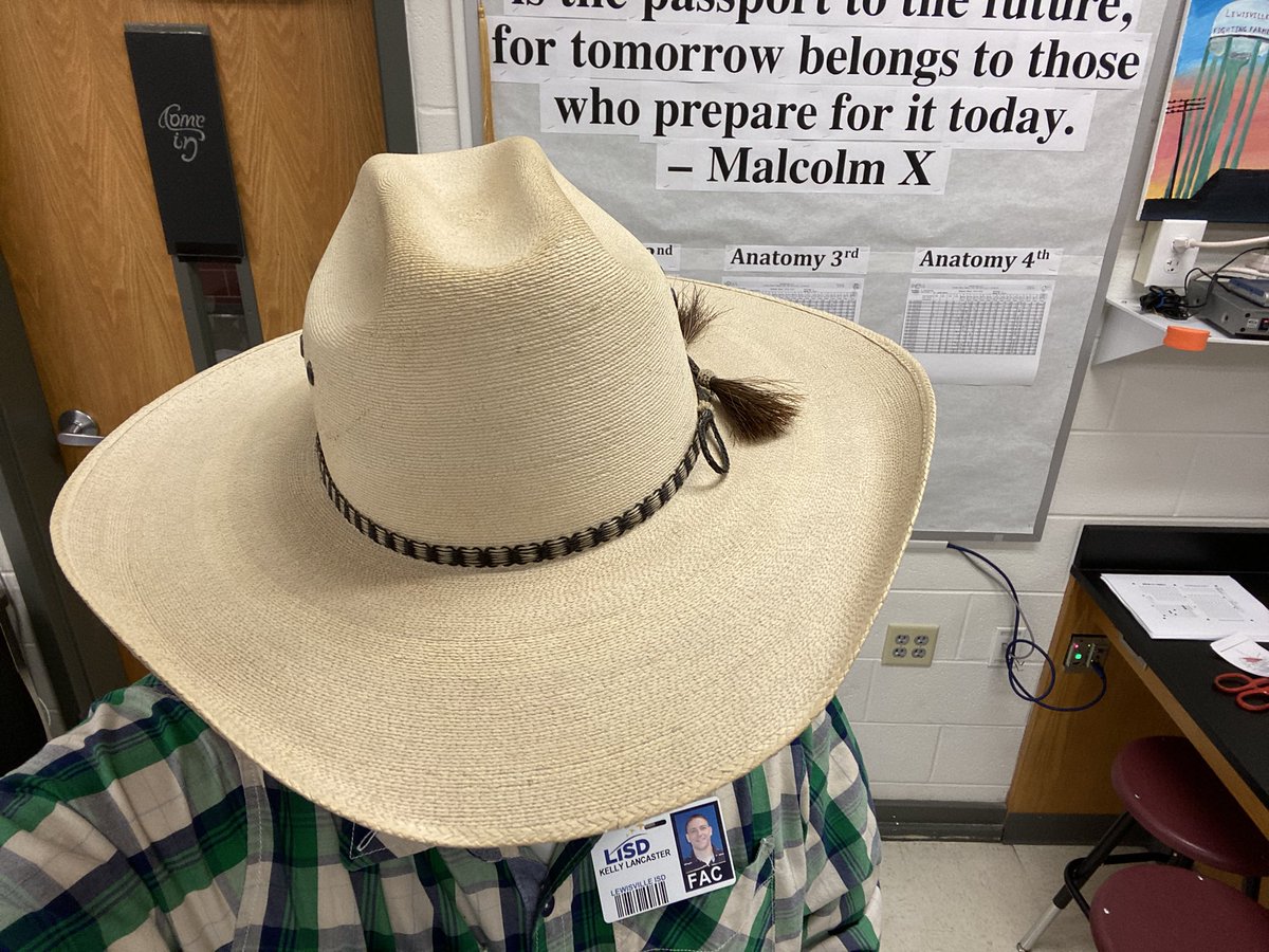 drlancasterdc's tweet photo. Western Days! I’ve got the hat, buckle and boots! Go @LHSFball beat Plano West! #LHSSpiritDays @lewisvillestuco https://t.co/3Eq8sOBqEA
