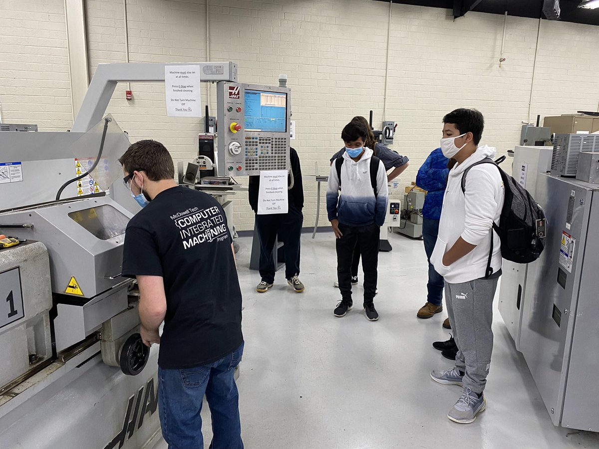 JessGS717's tweet photo. It’s here! First EXPO day. Thanks to @McDowellTechCC faculty for showing @MAICenturions and @MEC_Eagles all the education opportunities available at MTCC. #CareerDevelopment https://t.co/NA1vOTP3vC
