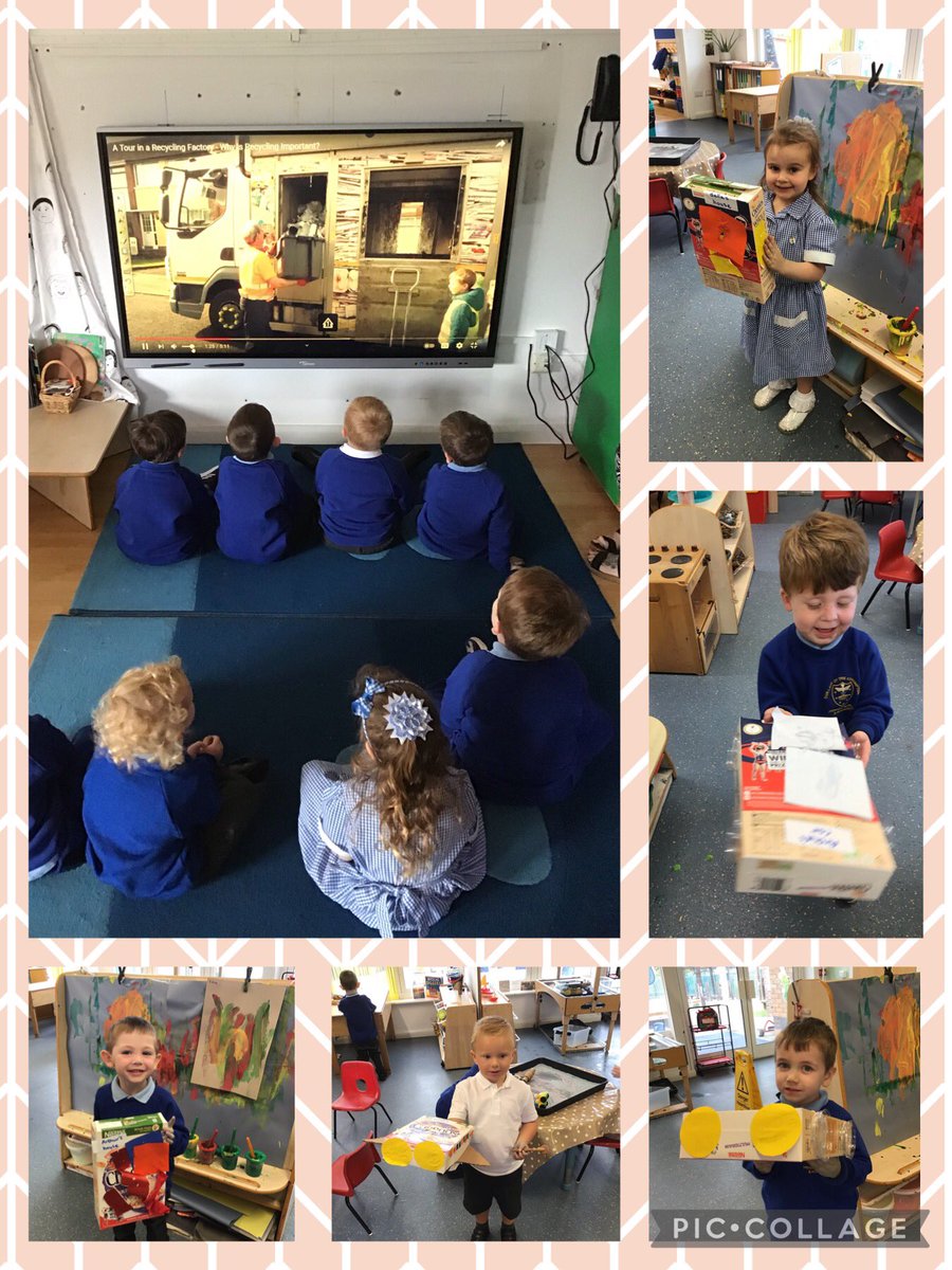 OLA_LIVERPOOL's tweet photo. For National Recycling Week, Nursery found out all about how we can reuse household items. We loved making models out of items we would normally throw away. #reusetoreduce #stepitup2021 https://t.co/tfnPscDkOv