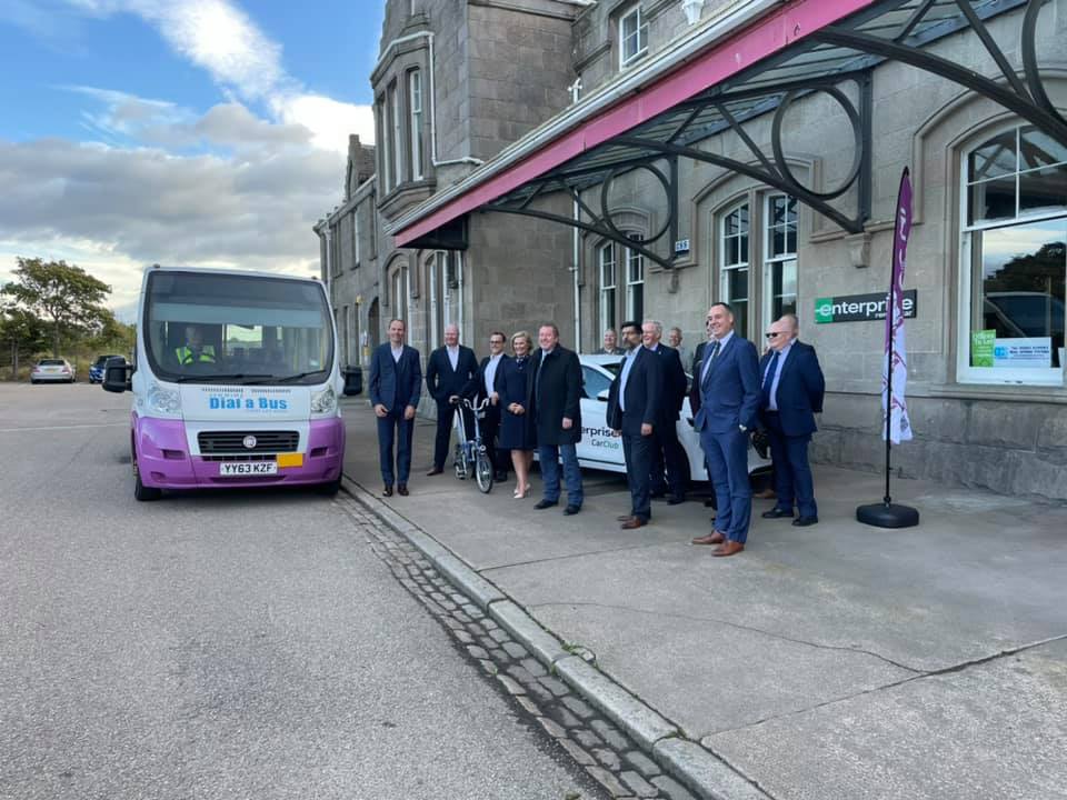 AngusSouthSNP's tweet photo. Inspiring visit to Elgin this morning to see @HITRANS_RTP Go-Hi app in action. This Scottish Government pilot project has real potential for bringing together ready access to multiple transport modes across the country. https://t.co/HHFUIAXBYJ