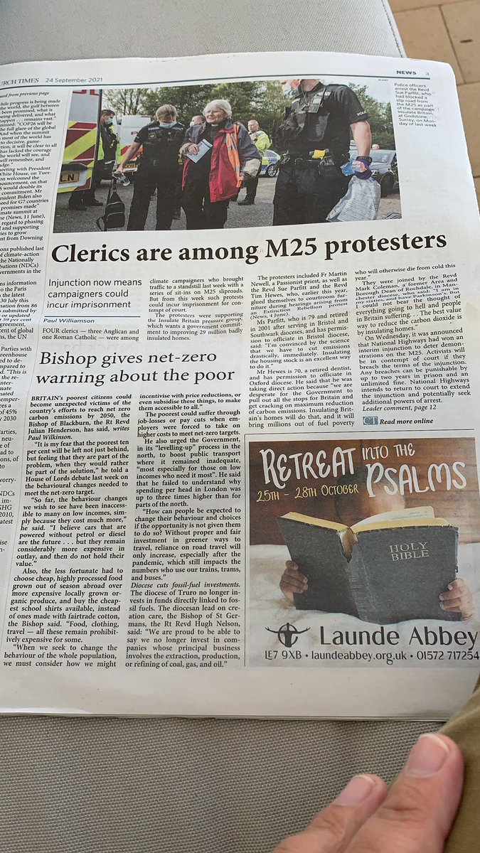 holydisrupter's tweet photo. Funny how clergy who peacefully protested at Lockdowns get no mention (and would be derided) from Church Times but hold up the M25 as a vicar and your a saint. @gavinashenden @IrreverendPod @calvinrobinson https://t.co/cmjXhUtMQv