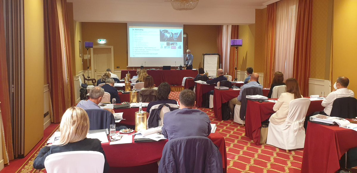 This week we organised our first in-person training since the start of the pandemic in Bologna, Italy 🇮🇹 together with <a href="/AssTrasporti/">Asstra</a>.

Main topic? #MaaS and its place in #UrbanMobility. 🌆🚋🚴‍♂️

Thanks to our trainers, <a href="/HansArby/">Hans Arby</a>, Geert Vanbeveren, David Laine and Pietro Boffelli.