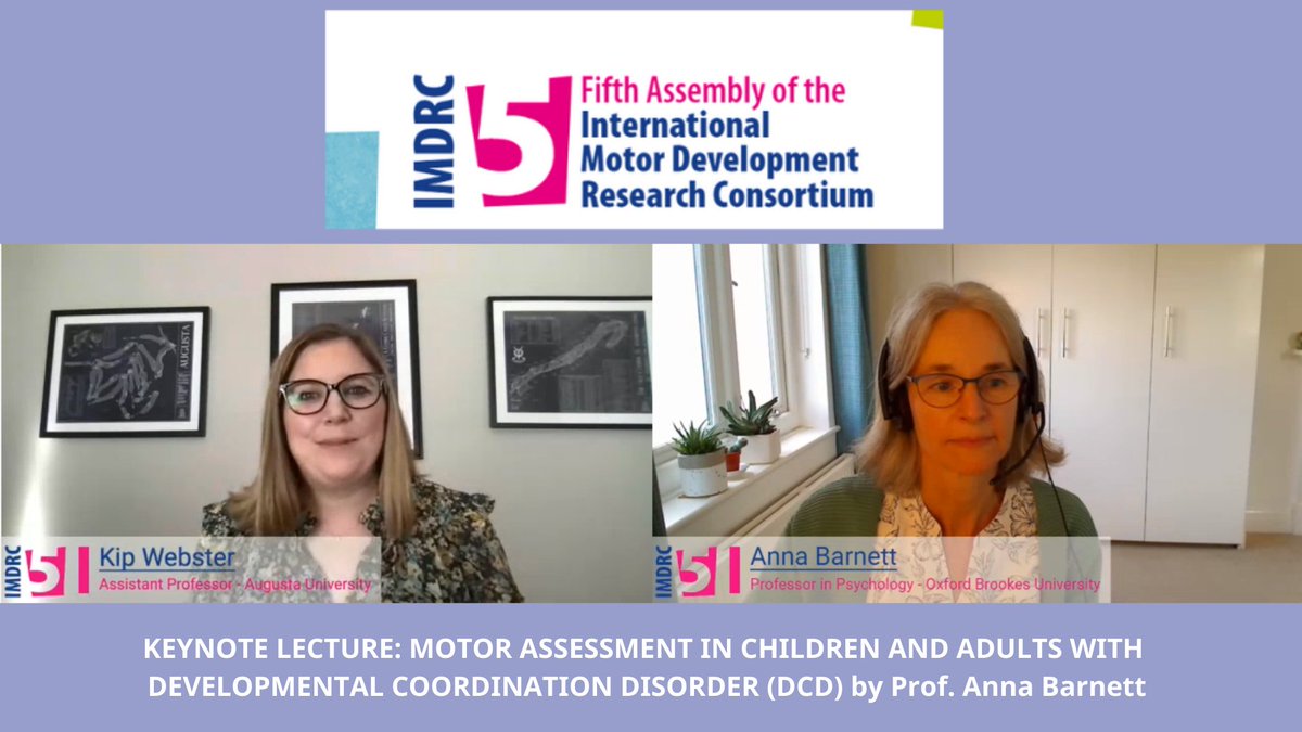 🤩 Join us for the #KeynoteLecture of Prof.Anna Barnett, Oxford Brookes University, United Kingdom
Motor assessment in children and adults with #Developmental #Coordination #Disorder (#DVD) 
#imdrcGR2021 #imdrc2021 #5imdrc #imdrc #motordevelopment